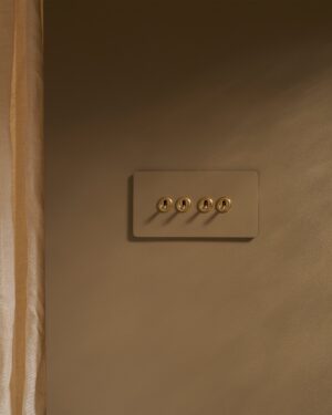 Grove 4-Module 4x Toggle Switch – Paintable Antique Brass