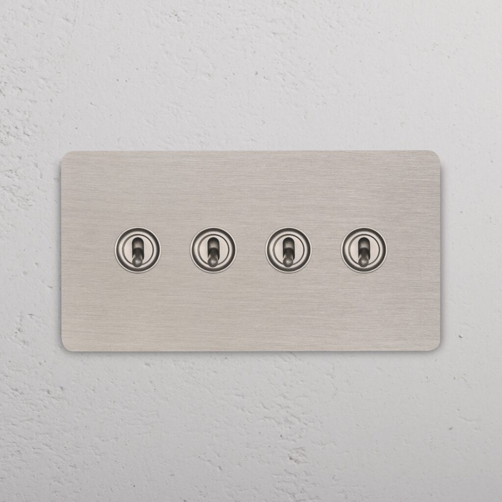 Grove 4-Module 4x Toggle Switch – Satynowy nikiel