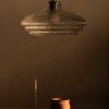 Brookfield duża lampa wisząca z ryflowanym szkłem – Brąz