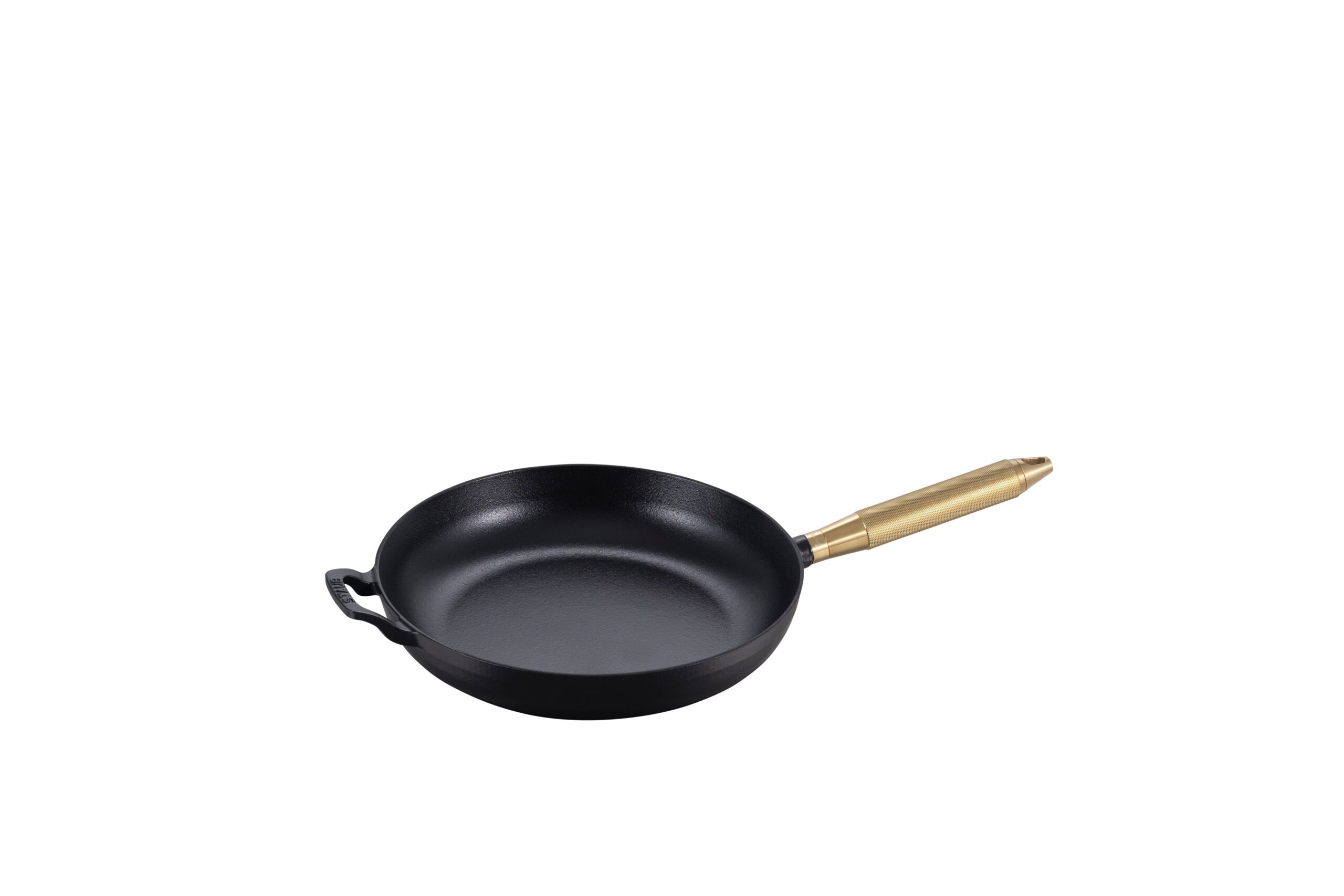 Patelnia Staub 28 cm z m radełkowanym uchwytem – Czarny