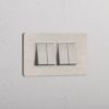 Grove 4-Module 4x Rocker Switch – Satynowy nikiel, Biały