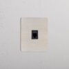 Kew Gniazdo RJ45 w pojedynczej ramce – Satynowy nikiel, Czarny
