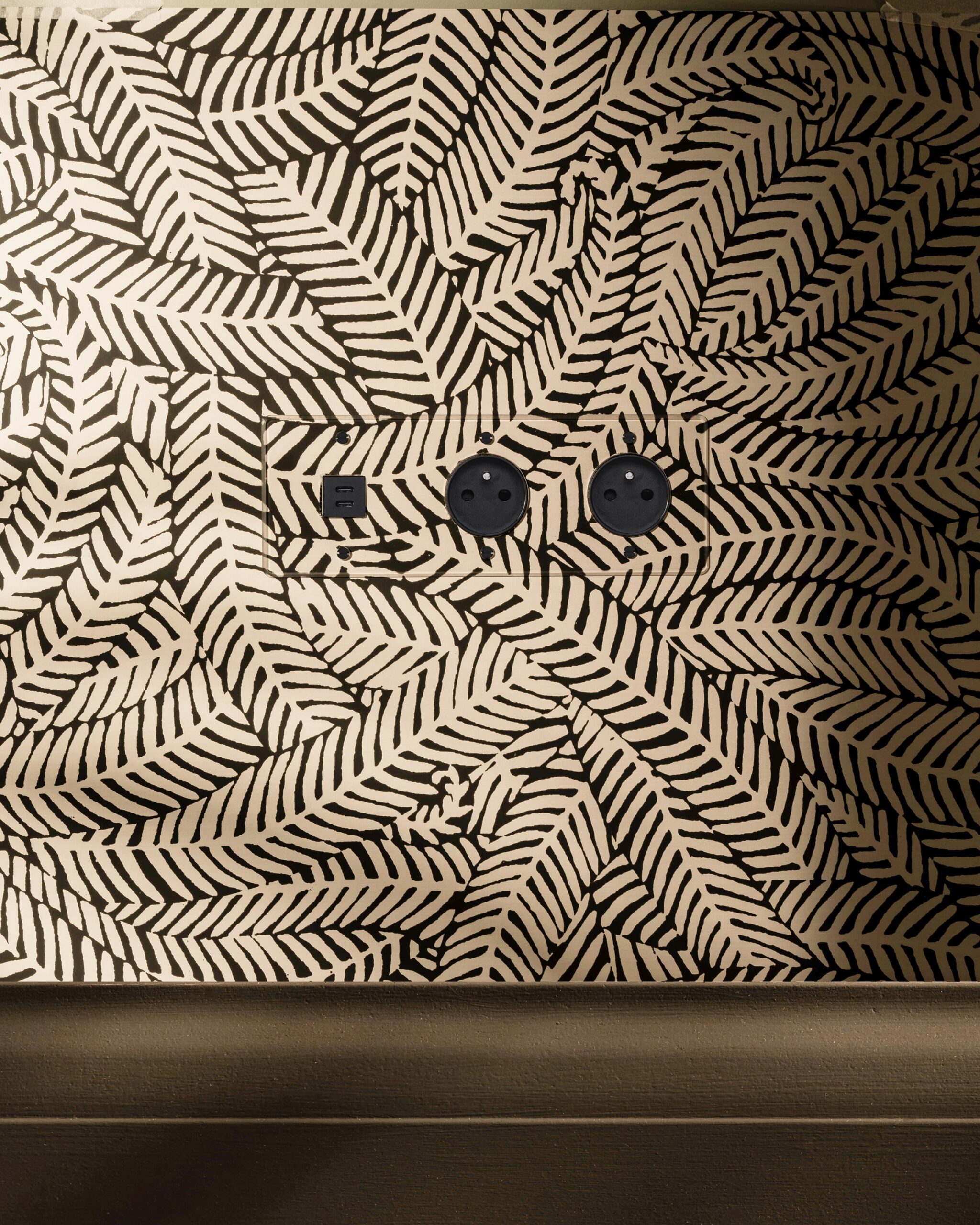 Kew Gniazdo USB-C 30 W i francusko/belgijskie typu E x 2 w potrójnej ramce – Przezroczysty, Czarny