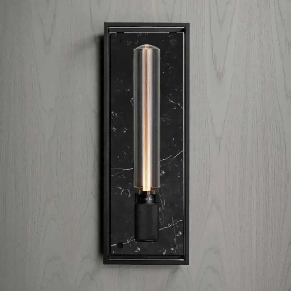 Lampa ścienna Caged Cross L Marmur – Czarny
