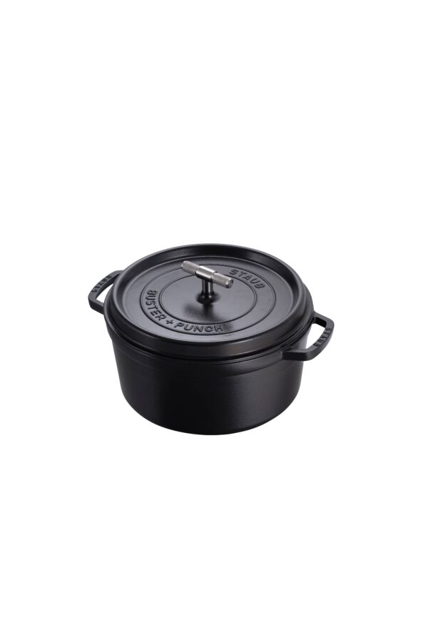 Garnek Cocotte Staub 6.7 L ze m radełkowanym uchwytem – Czarny