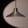 Hammersmith duża lampa wisząca z ryflowanym szkłem – Antyczny mosiądz