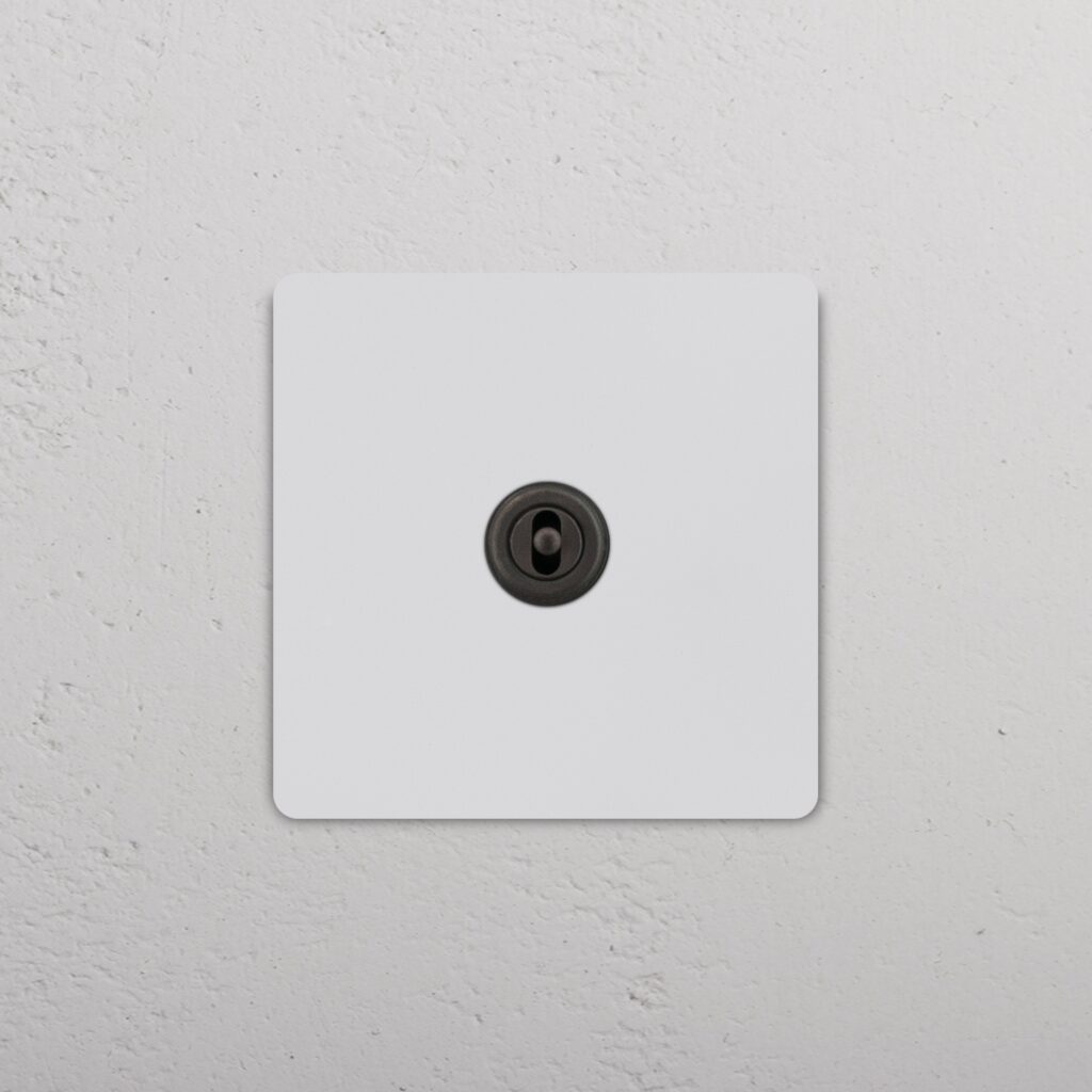 Grove Zwierny środkowy włącznik dźwigniowy w pojedynczej ramce – Brąz do malowania