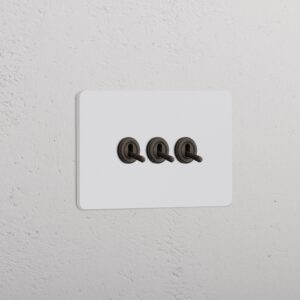 Grove 3-Module 3x Toggle Switch – Paintable Bronze