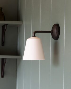 Richmond mały kinkiet ścienny z delikatną porcelaną – Brąz