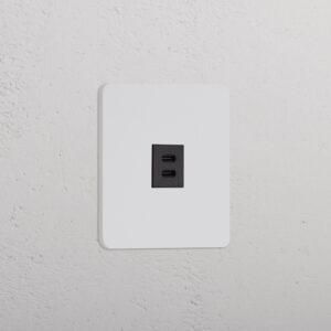 Grove Gniazdo USB-C 30 W w pojedynczej ramce – Do malowania, Czarny