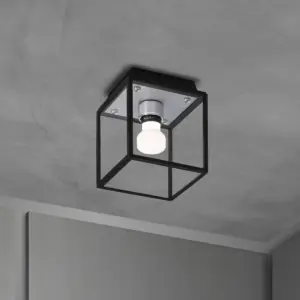 Lampa sufitowa Caged Wet S – Srebrny