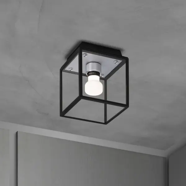 Lampa sufitowa Caged Wet S – Srebrny