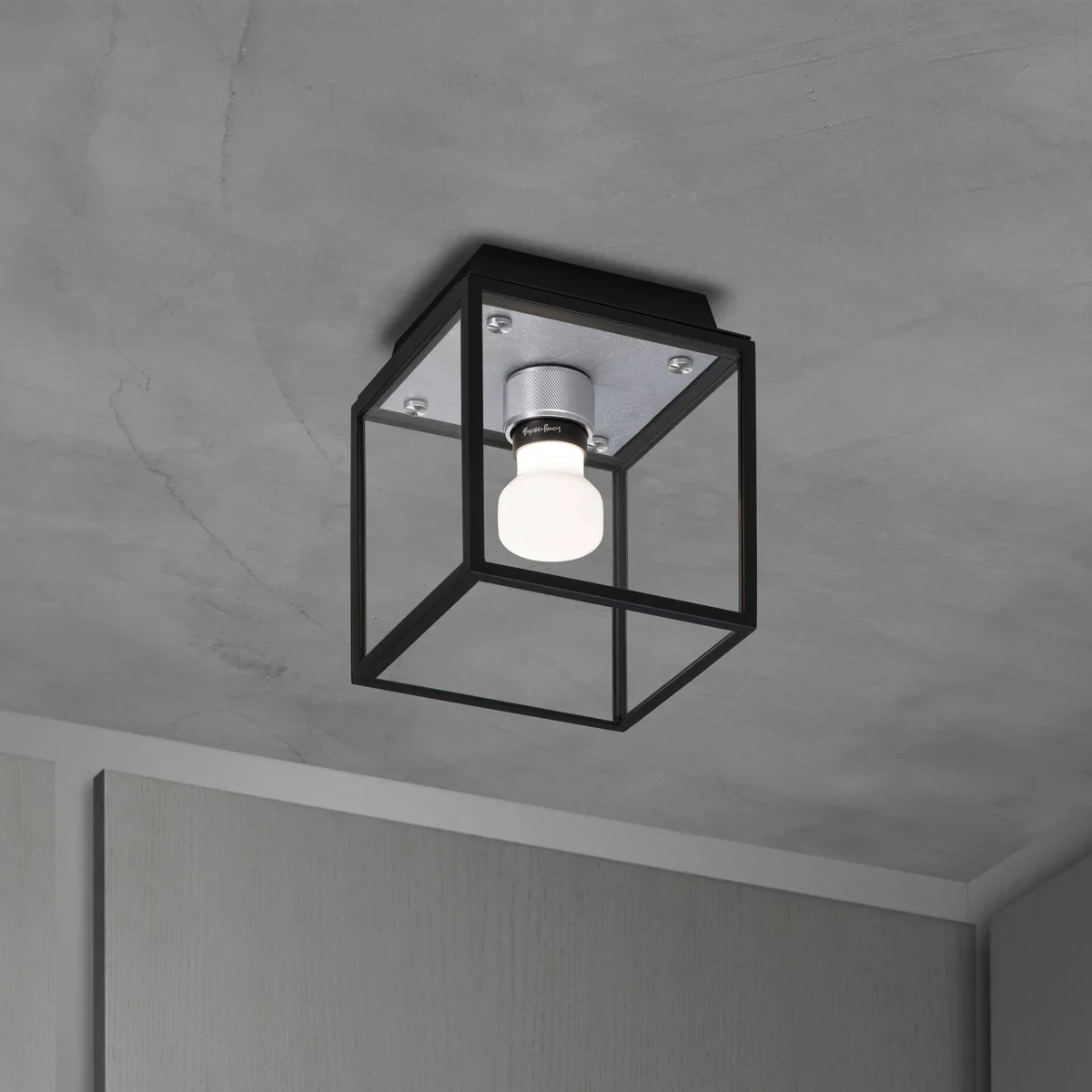 Lampa sufitowa Caged Wet S – Srebrny