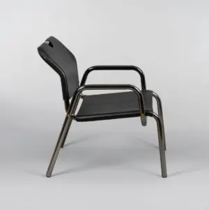 Krzesło modułowe lounge Chopper Chrom z mi detalami – Czarny