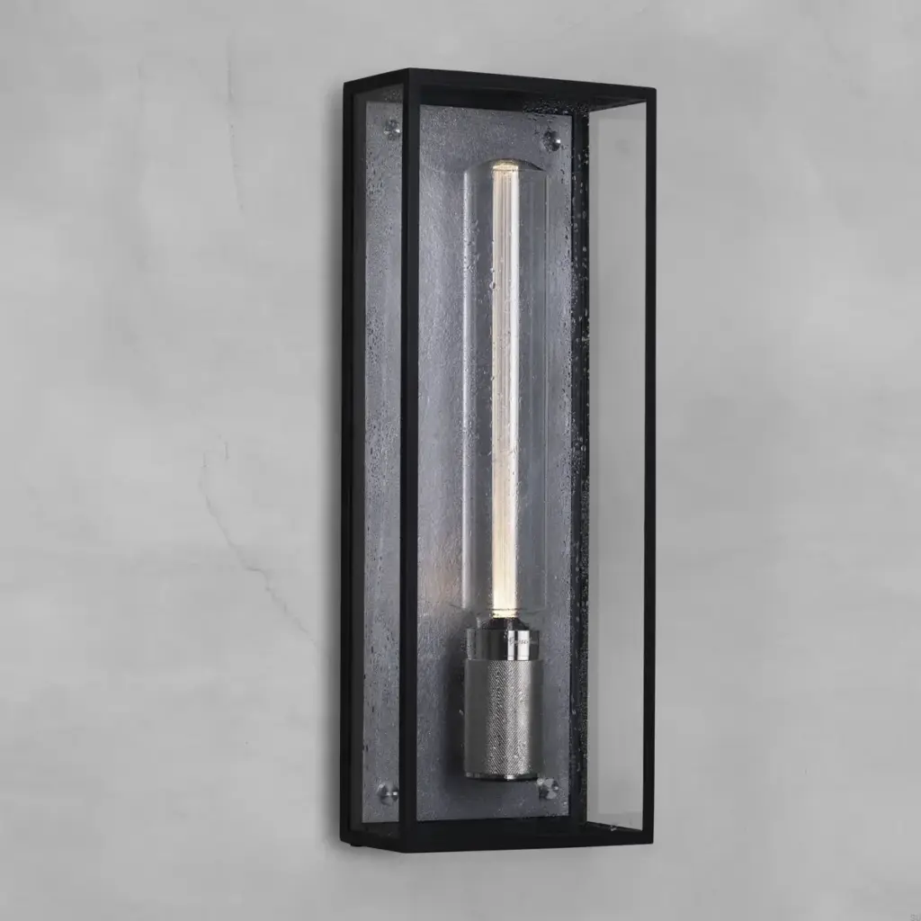 Lampa ścienna Caged Wet L – Srebrny