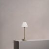 Cotswold mała plisowana lampa stołowa biały alabaster – Antyczny mosiądz