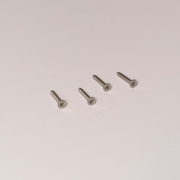 Wkręty do drewna samogwintujące z łbem krzyżakowym 5 mm x 30 mm, 4 szt. – Satynowy nikiel