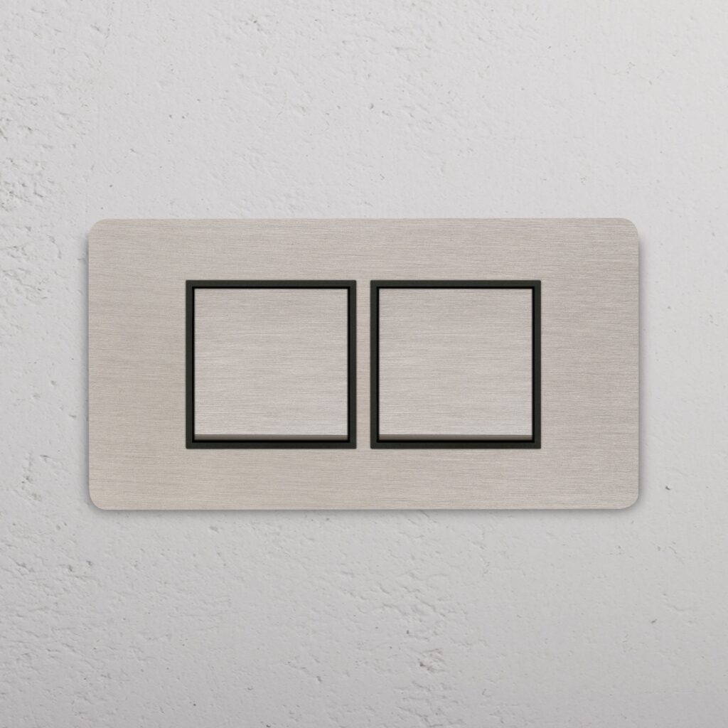 Grove 4-Module 2x Rocker Switch – Satynowy nikiel, Czarny