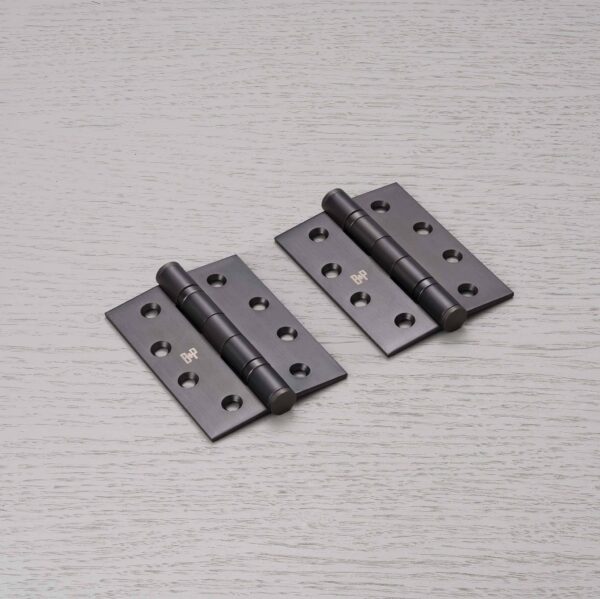 Zawiasy do drzwi Hinge 102 x 76 x 3 mm (zestaw 2 szt.) – Palony Brąz