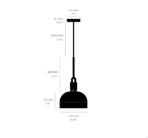 Lampa wisząca Forked M z osłoną Mosiężną