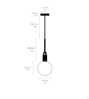 Lampa wisząca Forked M z Mlecznym Kloszem