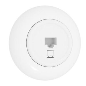 Gniazdo RJ45 białe z ramką