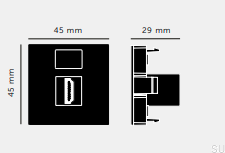 Moduł złącza HDMI 45mm Standard Europejski – Biały (EU)