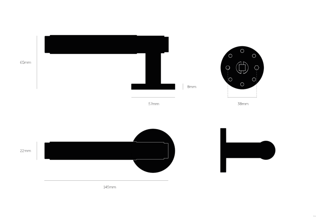 Klamka drzwiowa Cross 38 – Srebrny
