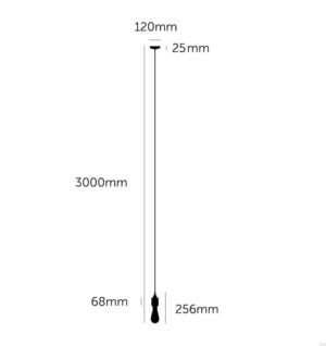 Lampa wisząca Heavy Metal Linear