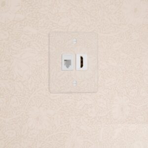 Kew Gniazdo RJ45 i HDMI w pojedynczej ramce – Przezroczysty, Biały