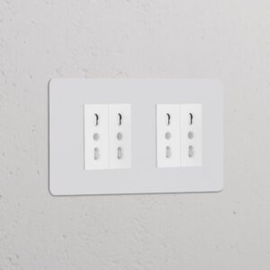 Kew Gniazdo Bipasso x 4 w podwójnej ramce – Do malowania, Biały