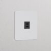 Kew Gniazdo USB-C 30 W w pojedynczej ramce – Do malowania, Czarny
