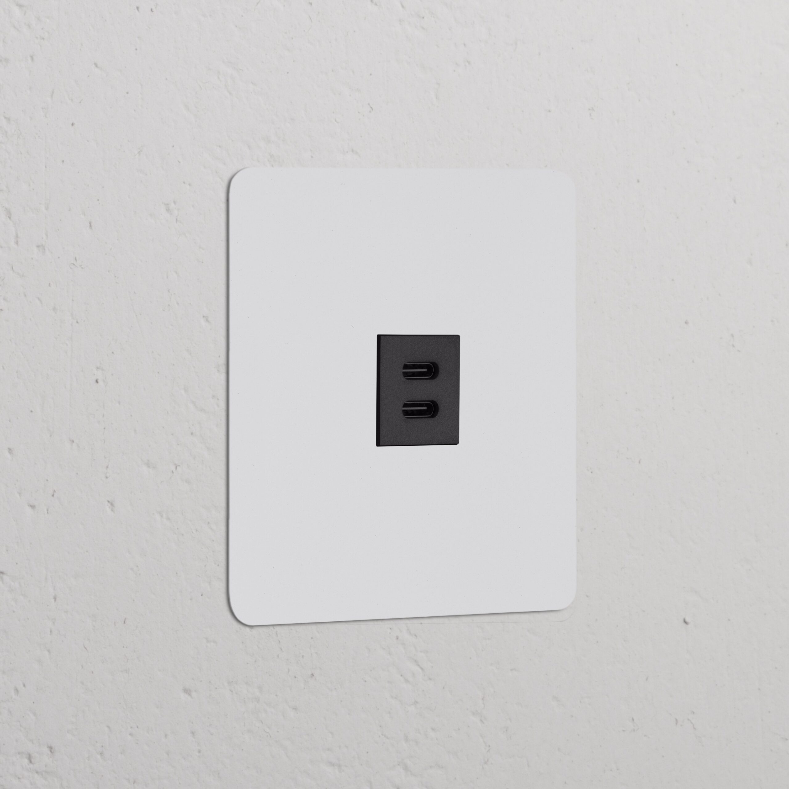 Kew Gniazdo USB-C 30 W w pojedynczej ramce – Do malowania, Czarny