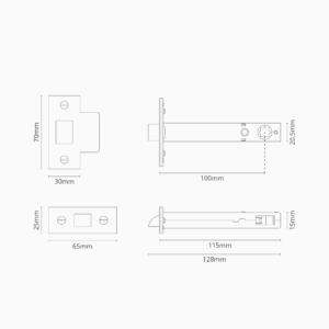 Zamek oszczędnościowy 100 mm – Brąz