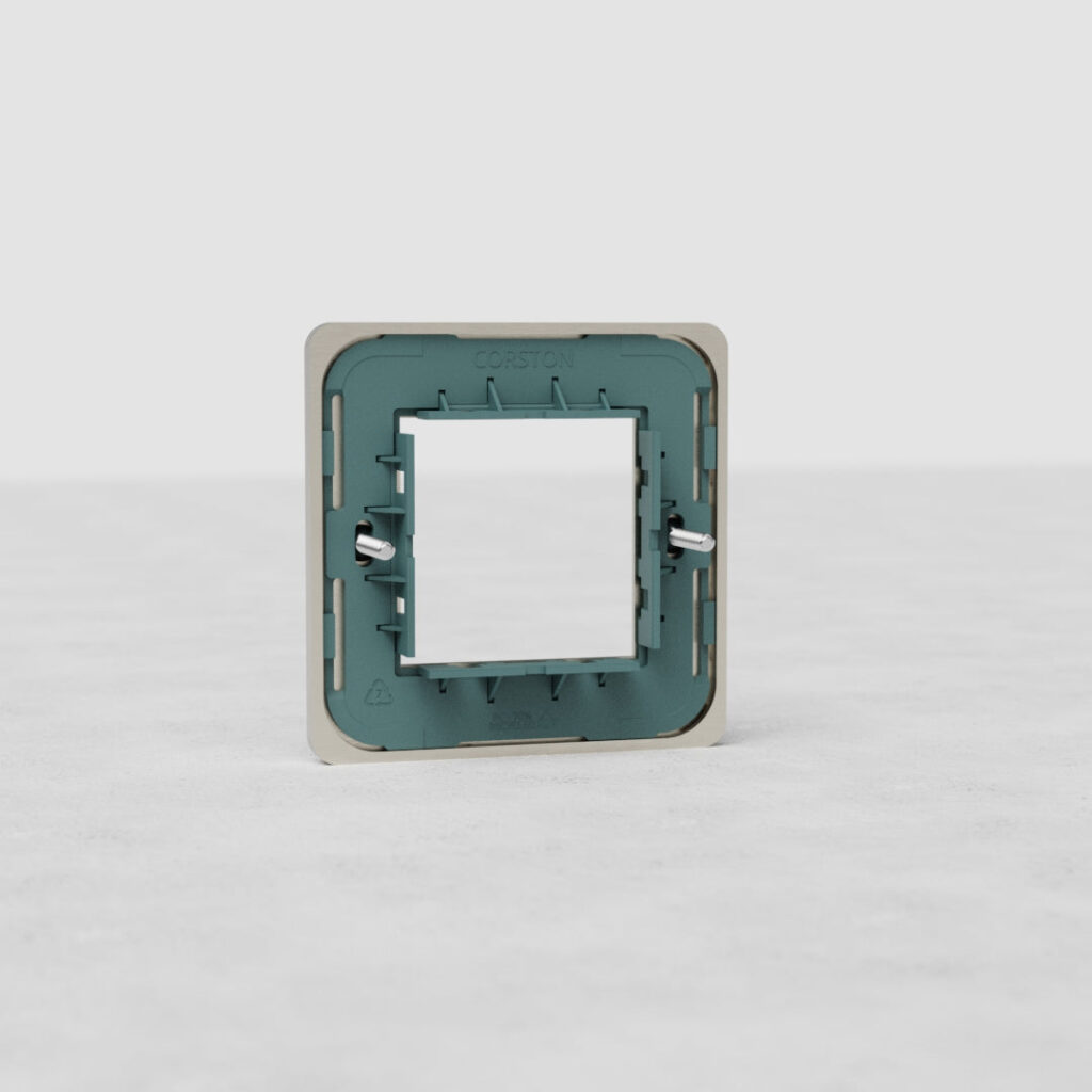 Grove Pojedyncza ramka modułowa 45 mm – Satynowy nikiel
