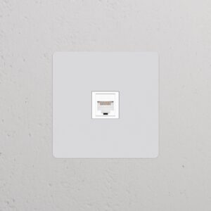 Kew Gniazdo RJ45 w pojedynczej ramce – Do malowania, Biały