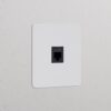 Kew Gniazdo RJ45 w pojedynczej ramce – Do malowania, Czarny