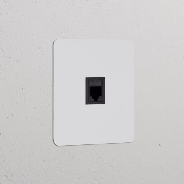 Kew Gniazdo RJ45 w pojedynczej ramce – Do malowania, Czarny