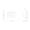 Grove 3-Module 3x Bipasso Socket – Satynowy nikiel, Czarny