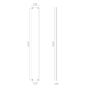 Harper płyta dociskowa 580 mm – Antyczny mosiądz