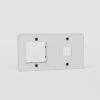 Kew Podwójna ramka modułowa na 1 x keystone oraz 1 x moduł 45 mm – Przezroczysty, Czarny