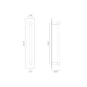 Harper pojedyncza antaba z płytą 320 mm – Brąz
