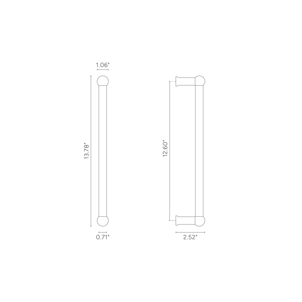 Harper pojedyncza antaba 320 mm – Polerowany nikiel