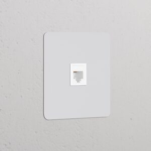 Kew Gniazdo RJ45 w pojedynczej ramce – Do malowania, Biały