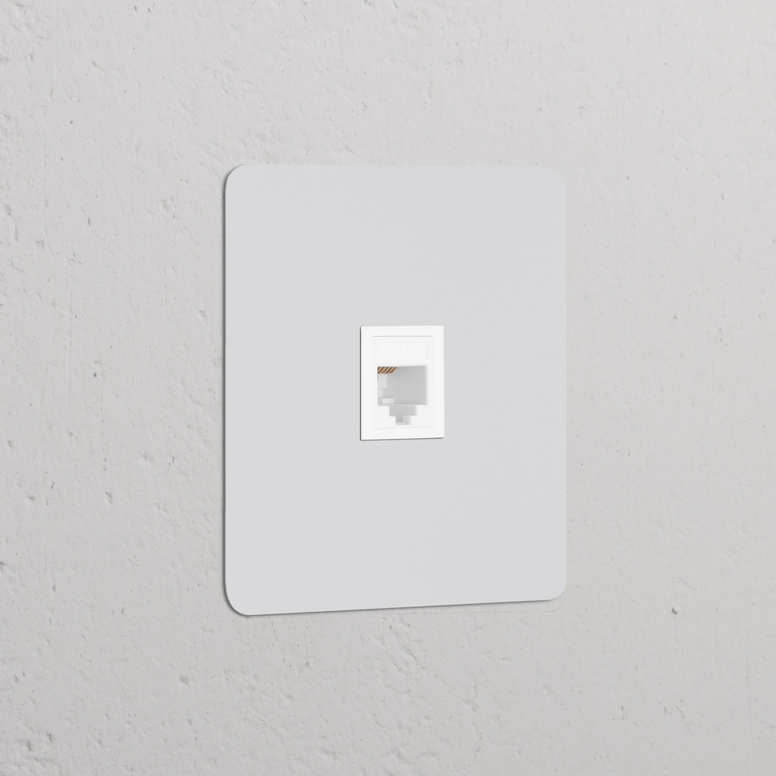 Kew Gniazdo RJ45 w pojedynczej ramce – Do malowania, Biały