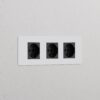 Kew Gniazdo Schuko/Bipasso x 3 w potrójnej ramce – Do malowania, Czarny