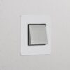 Kew Krzyżowy włącznik klawiszowy w pojedynczej ramce – Polerowany nikiel do malowania, Czarny