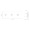 Grove Gniazdo USB-C 30 W x 3 w potrójnej ramce – Satynowy nikiel, Biały