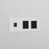 Kew Gniazdo USB-C 30 W i Bipasso x 4 w potrójnej ramce – Do malowania, Czarny