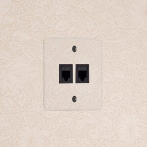 Kew Gniazdo RJ45 x 2 w pojedynczej ramce – Przezroczysty, Czarny